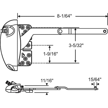 Strybuc Split Arm Casement Operator 36-540LHW-XD